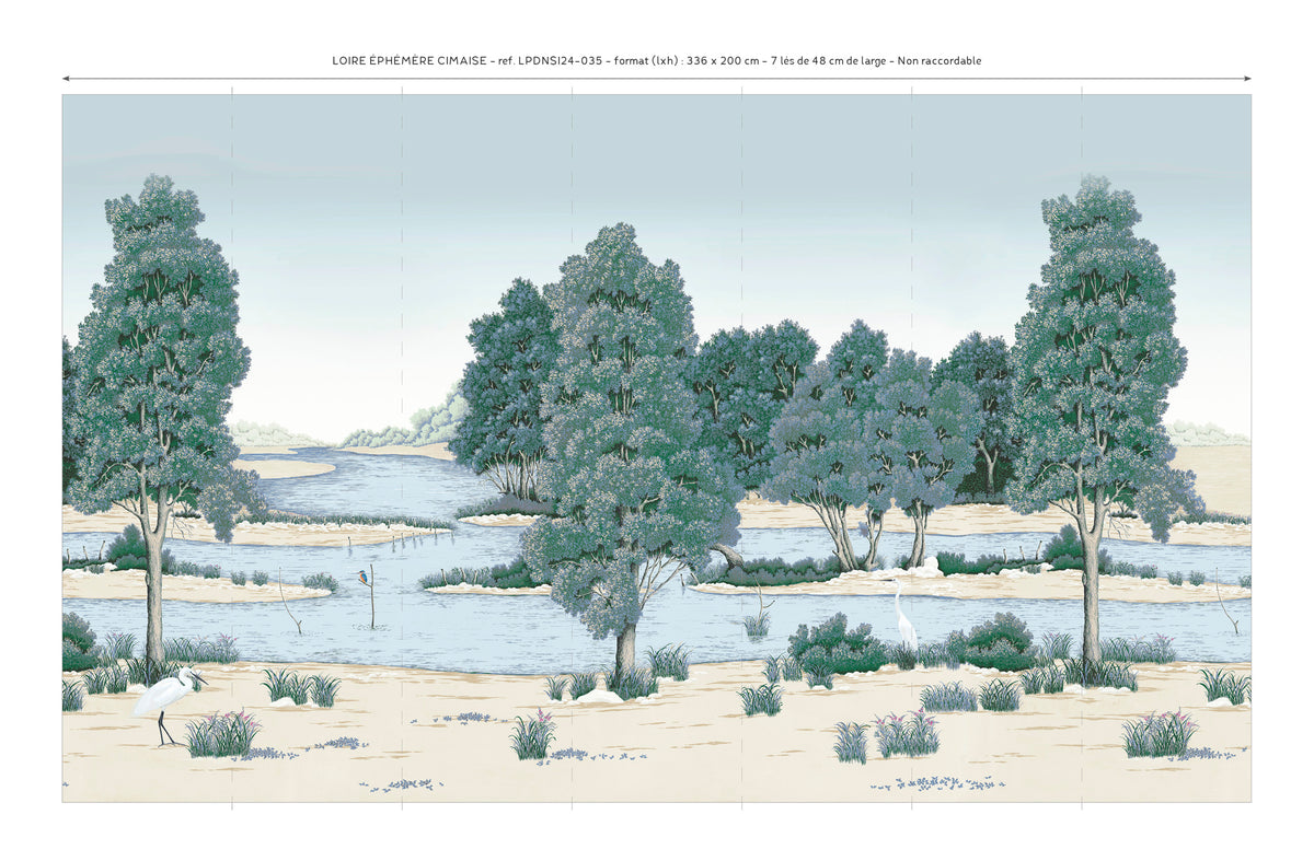 Papier peint panoramique Loire éphémère cimaise