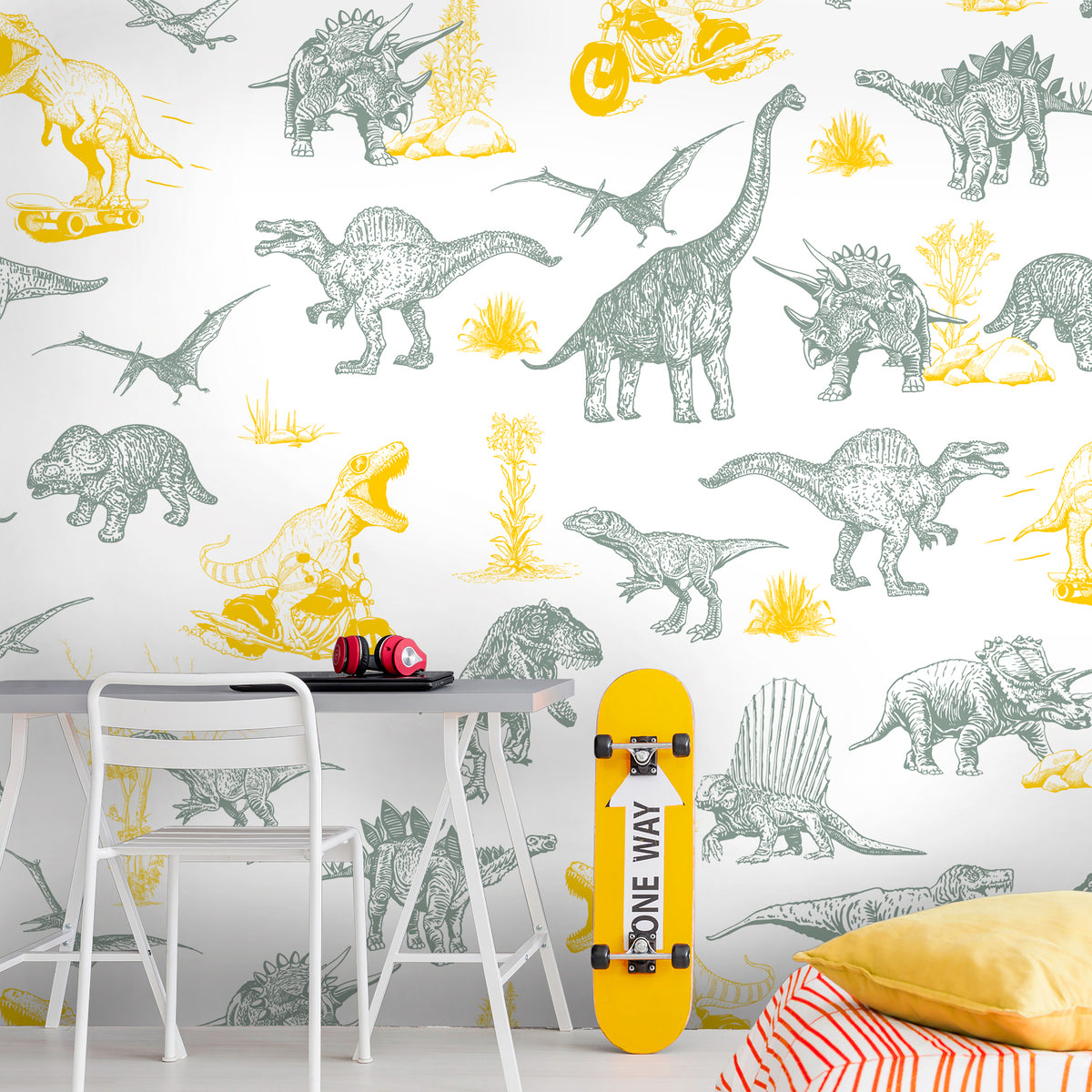 Dino Fun panoramic wallpaper