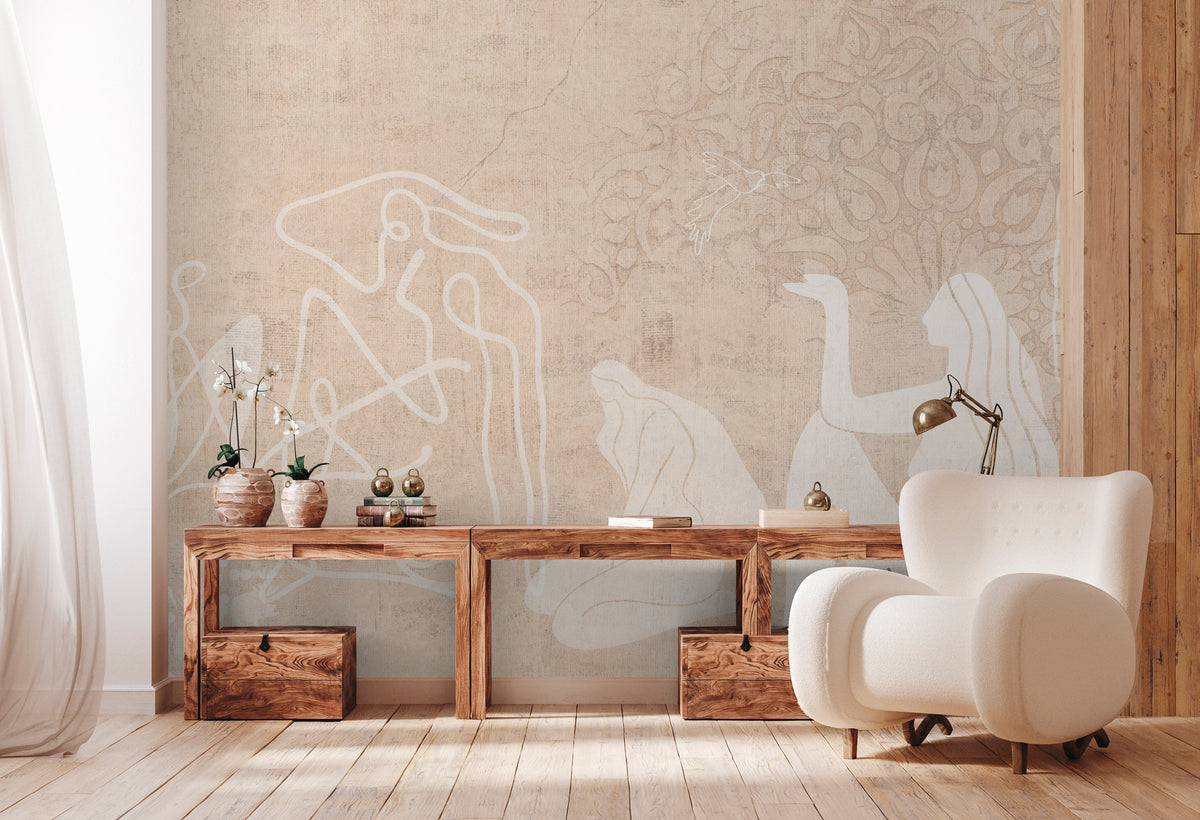 Mahsa sand XL panoramic wallpaper