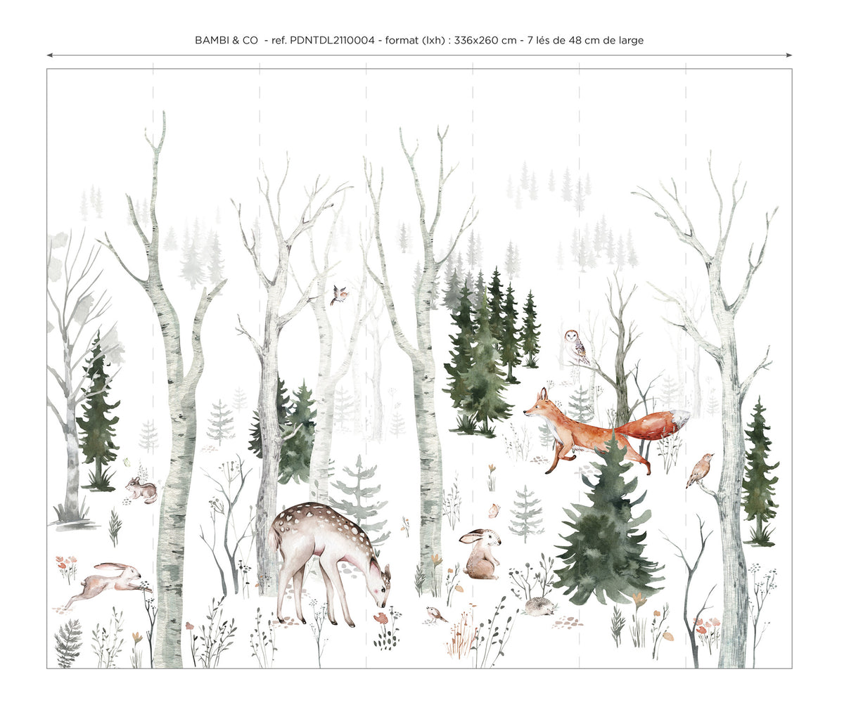 Papier peint panoramique Bambi & Co