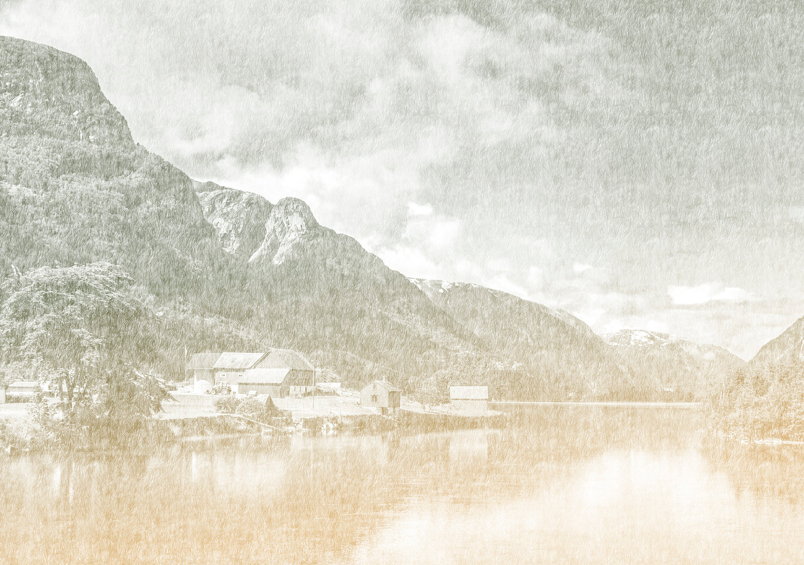 Panoramic wallpaper Norway