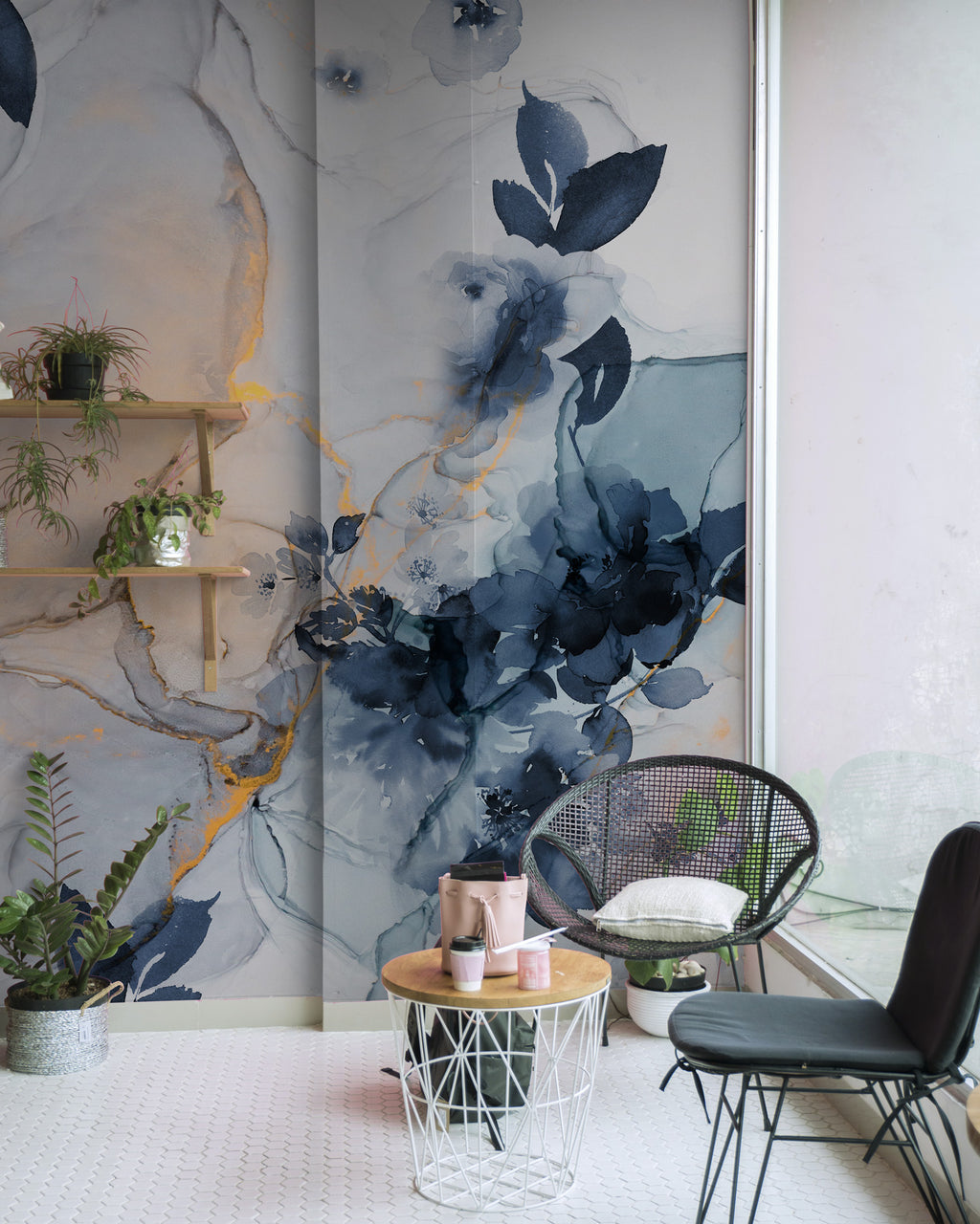Papier peint panoramique Marble&Flowers XL