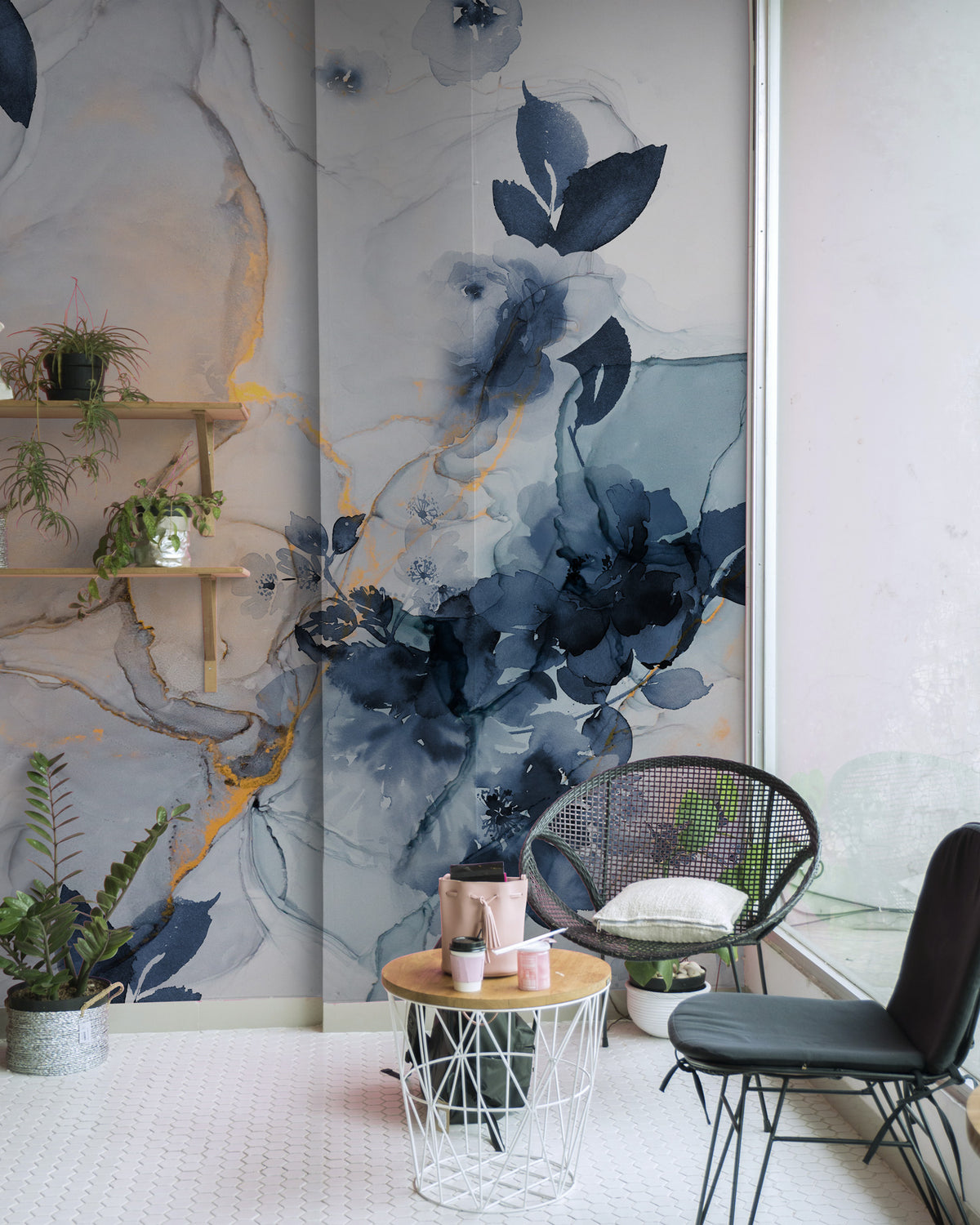 Papier peint panoramique Marble&Flowers XL