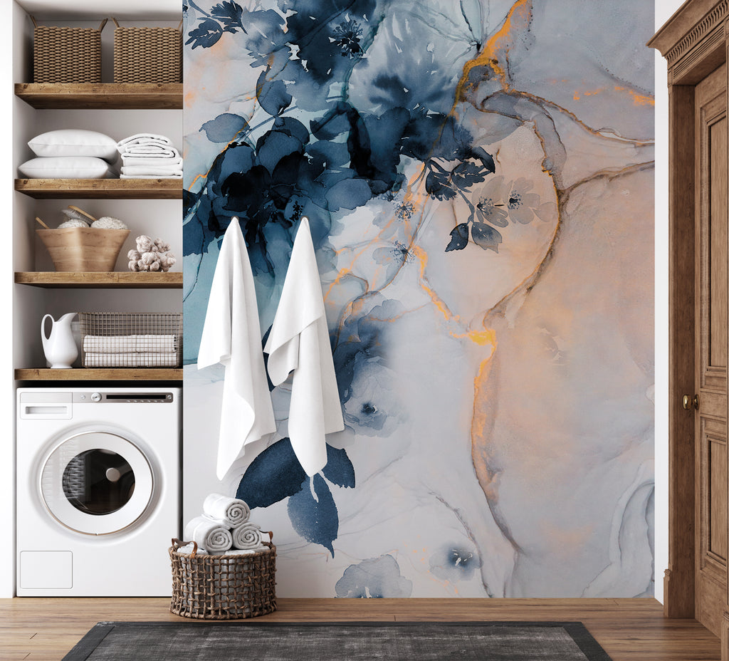 Papier peint panoramique Marble&Flowers