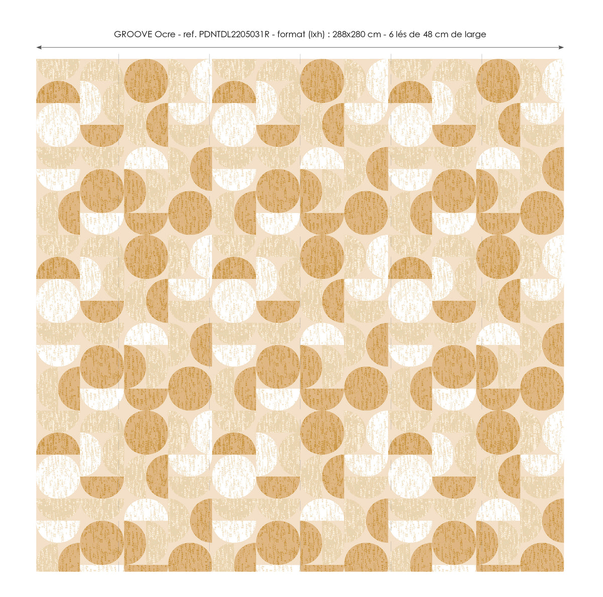 Papier peint panoramique Groove - Ocre