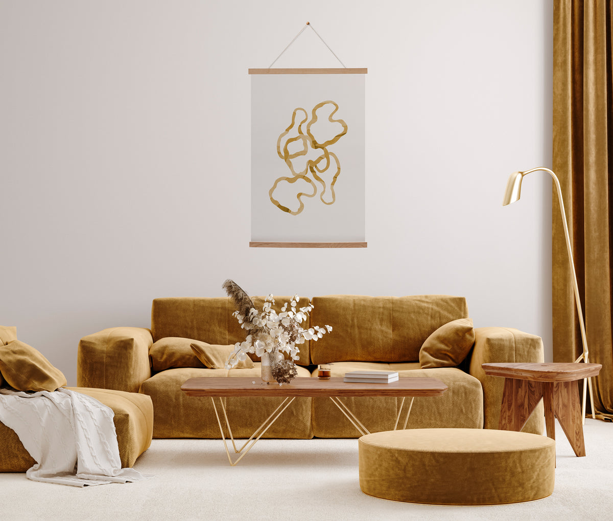 Hanging canvas Abstract Yellow