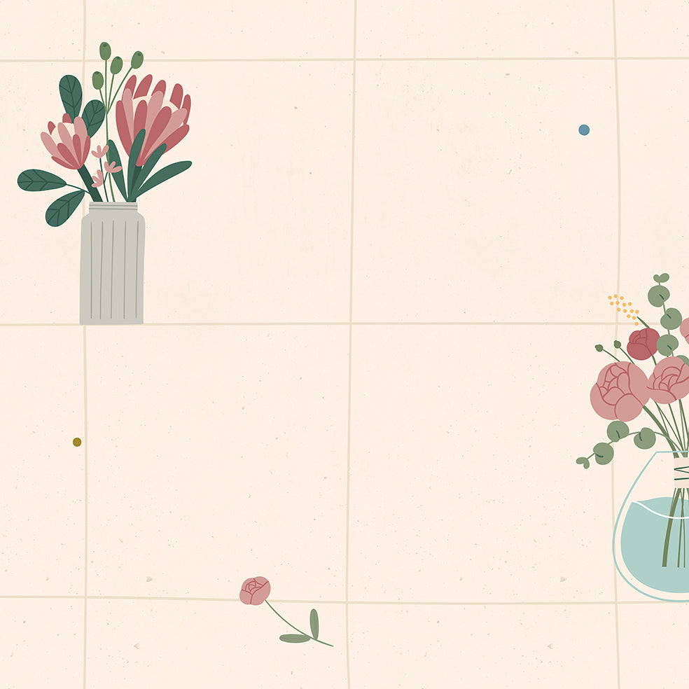 Panoramic wallpaper Small Bouquets