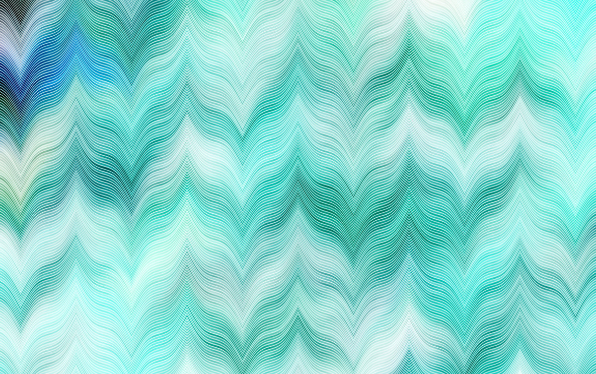 Papier peint panoramique Emerald Blue Waves