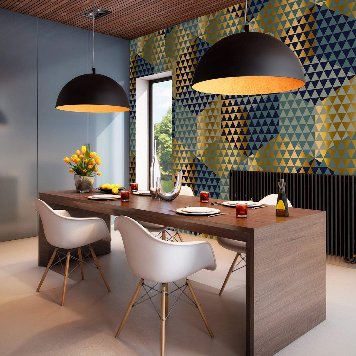 Graphic Chic Panoramic Wallpaper