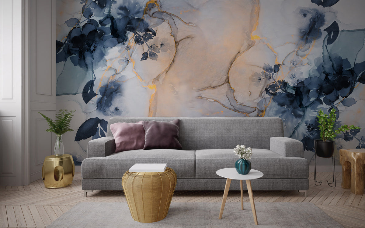 Papier peint panoramique Marble&Flowers XL