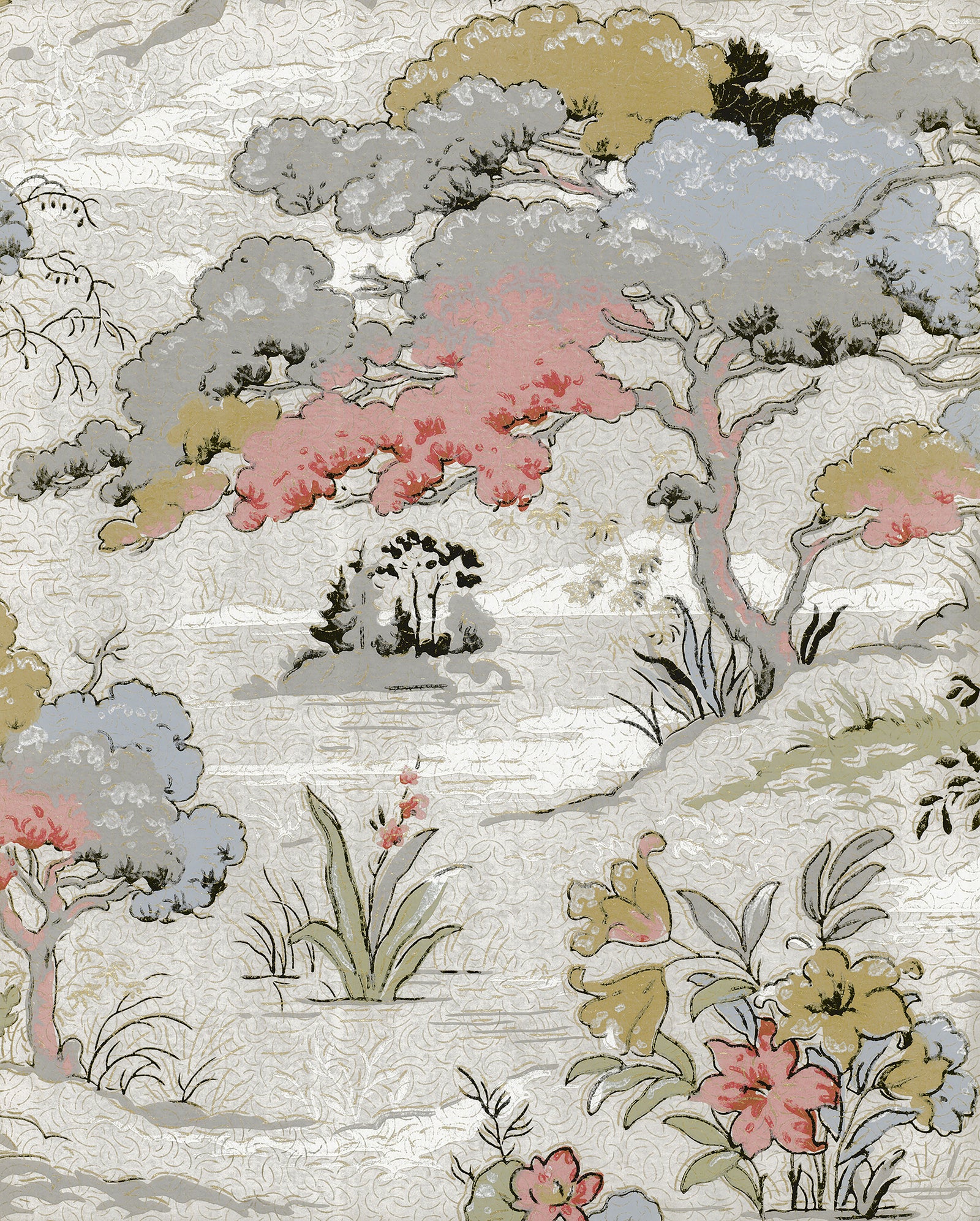 Papier peint panoramique Chinoiserie