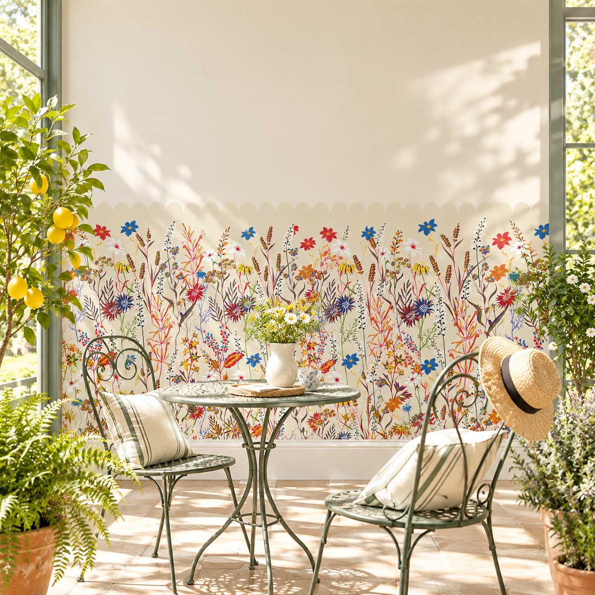 Jardin d'été - Soubassement adhésif
