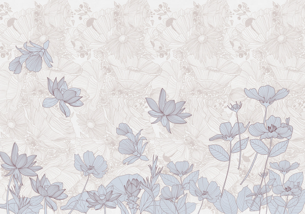 Papier peint panoramique Murmure floral