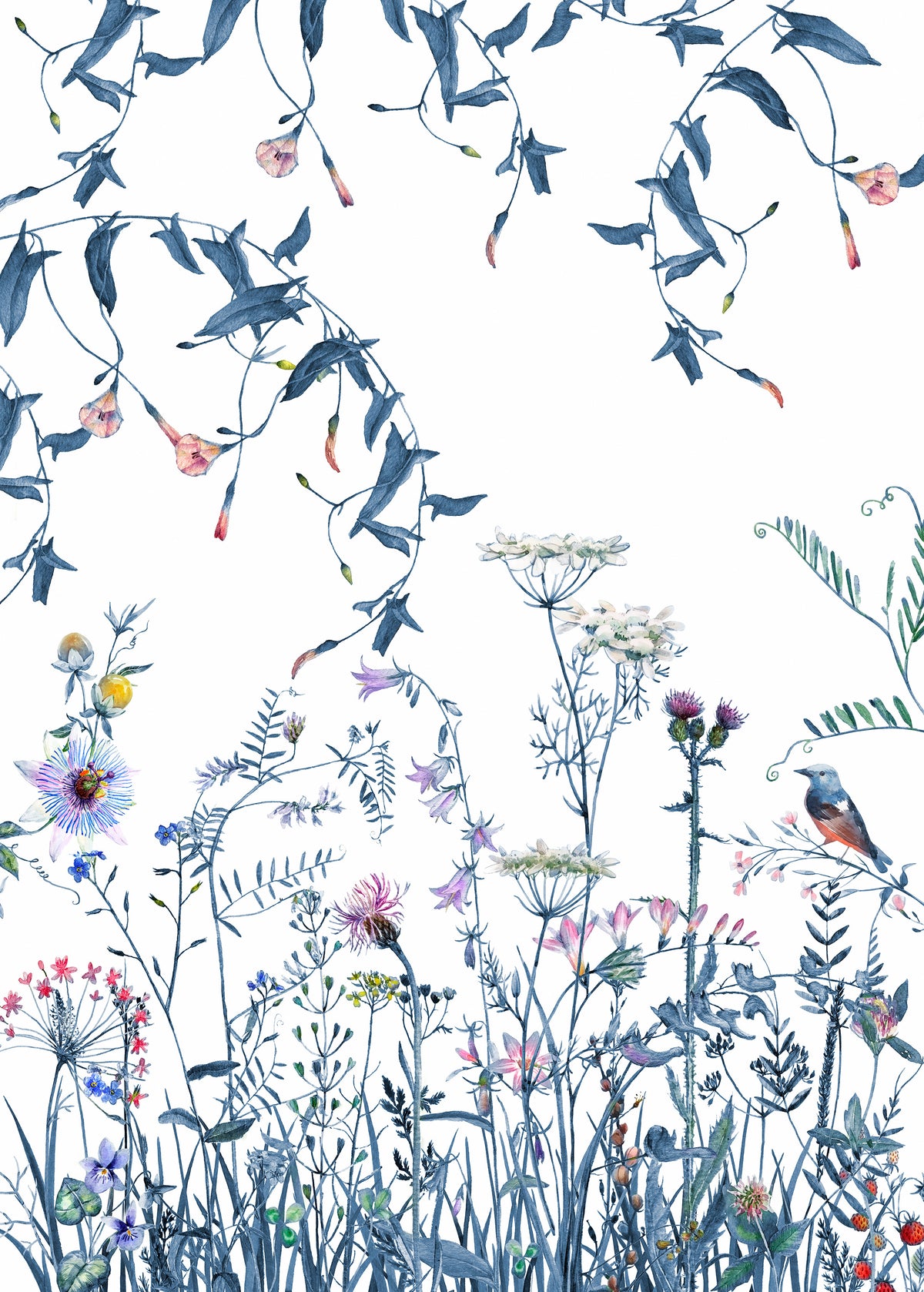 Volubilis Blue panoramic wallpaper