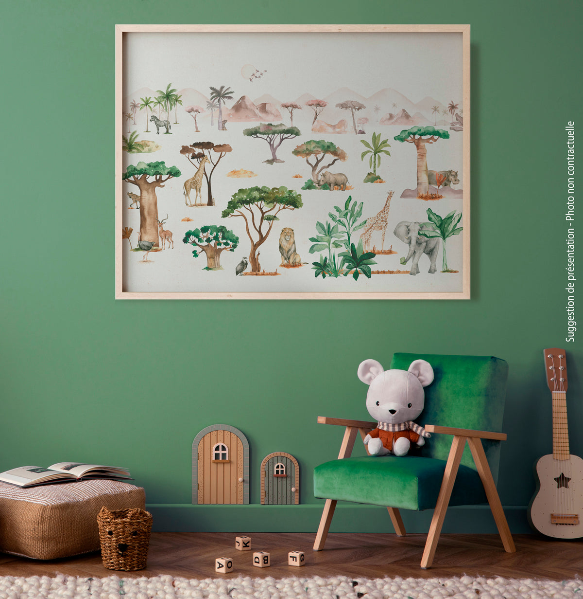 Serengeti adhesive poster 