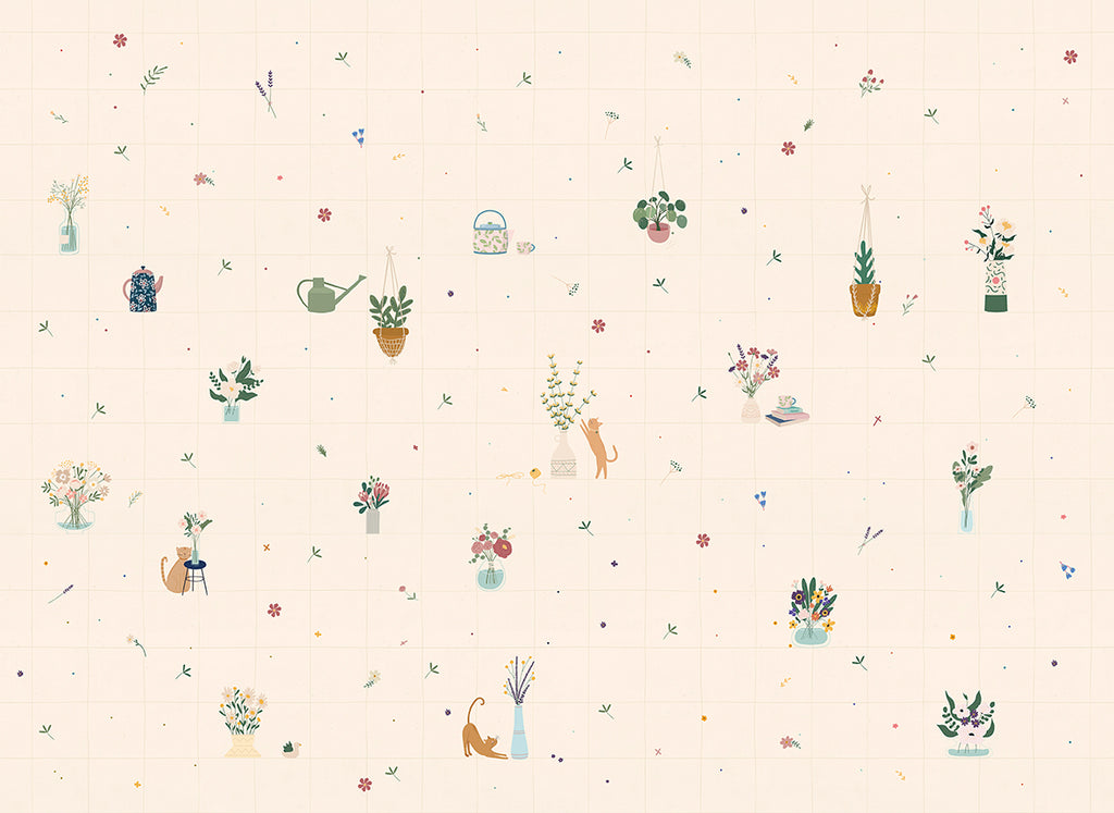 Panoramic wallpaper Small Bouquets