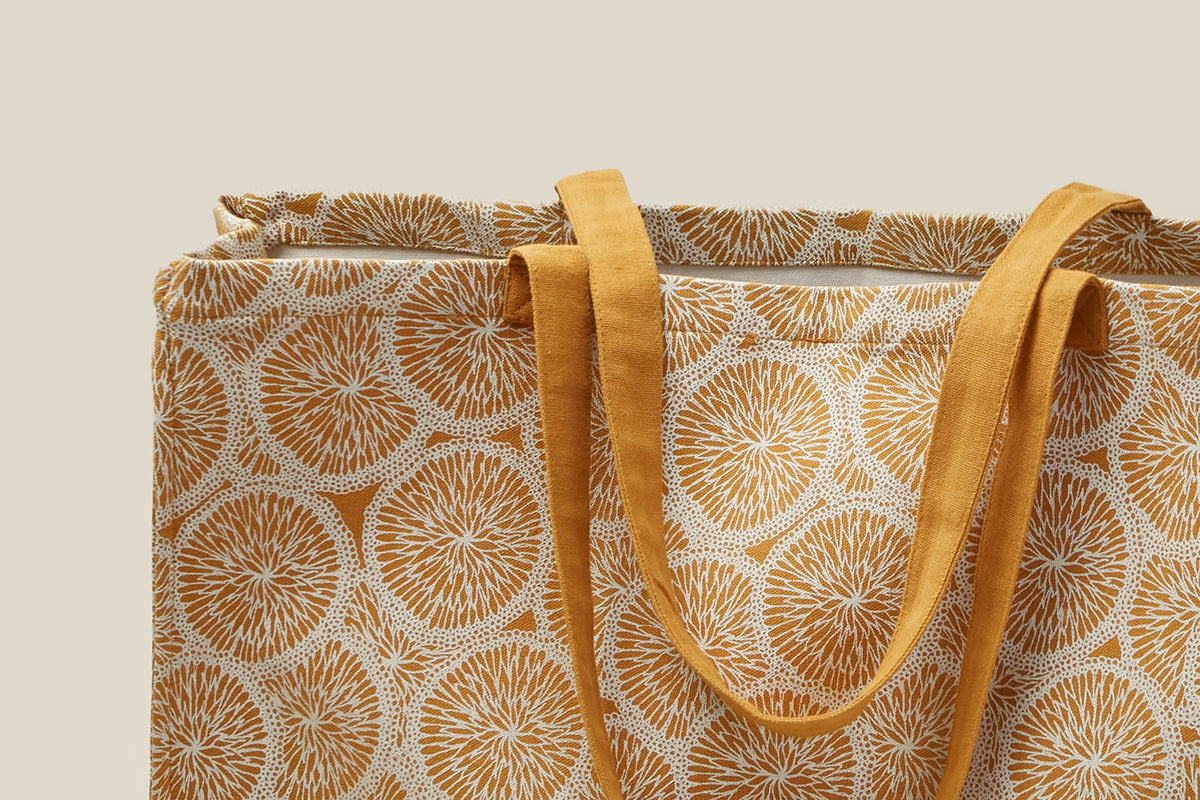 Cabas tissus 34 caramel