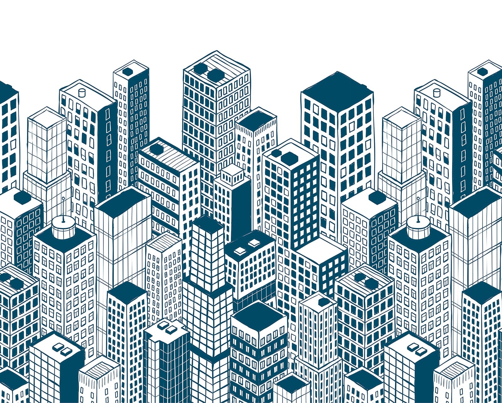 Panoramic wallpaper Buildings
