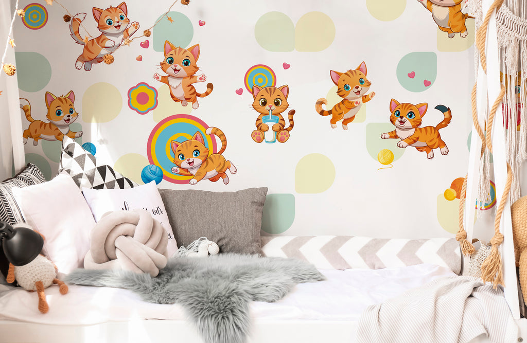 Papier peint panoramique -  Chatons mignons