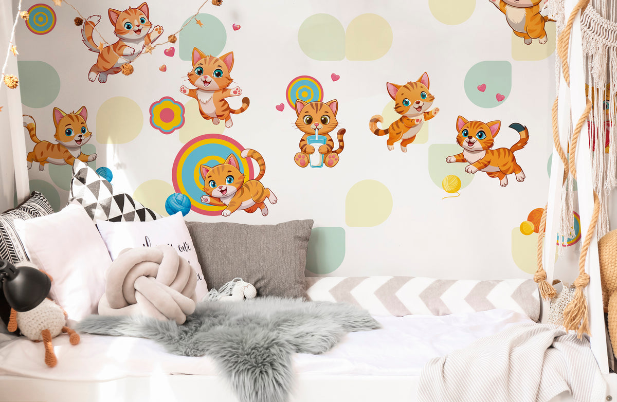 Papier peint panoramique -  Chatons mignons
