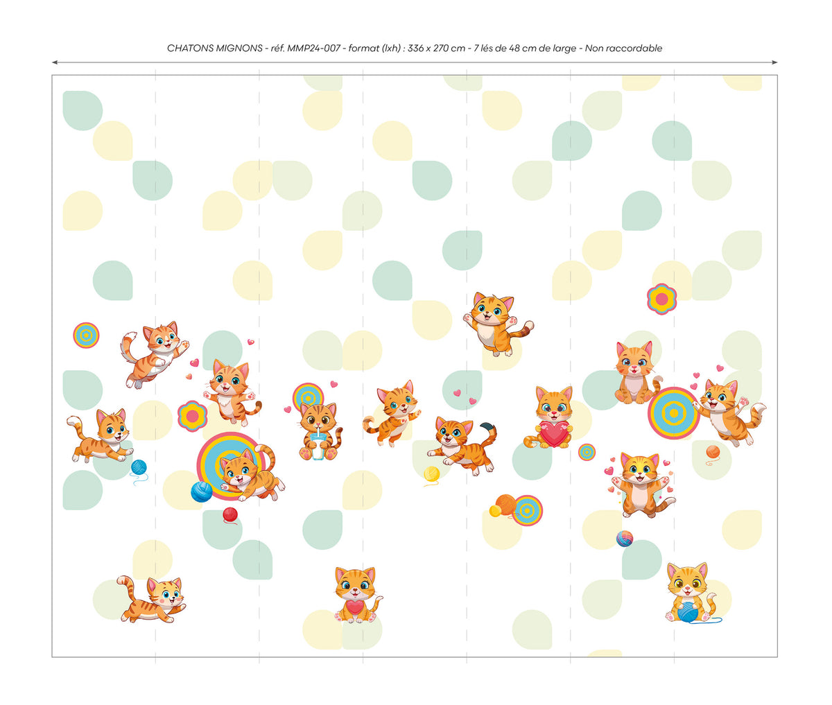 Papier peint panoramique -  Chatons mignons
