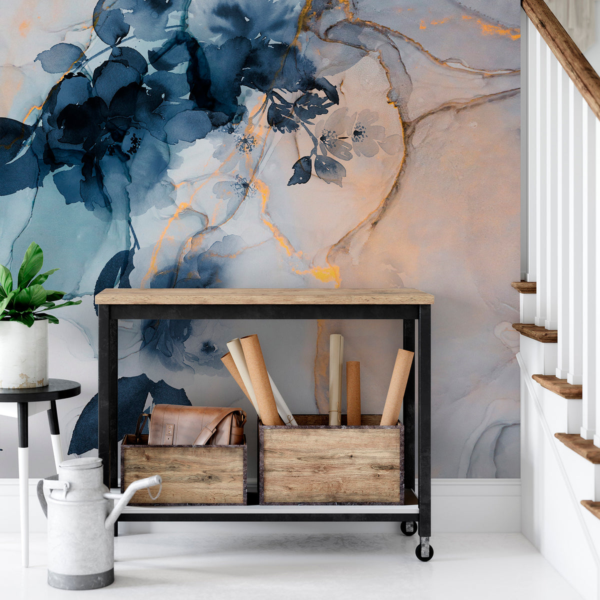 Papier peint panoramique Marble&Flowers