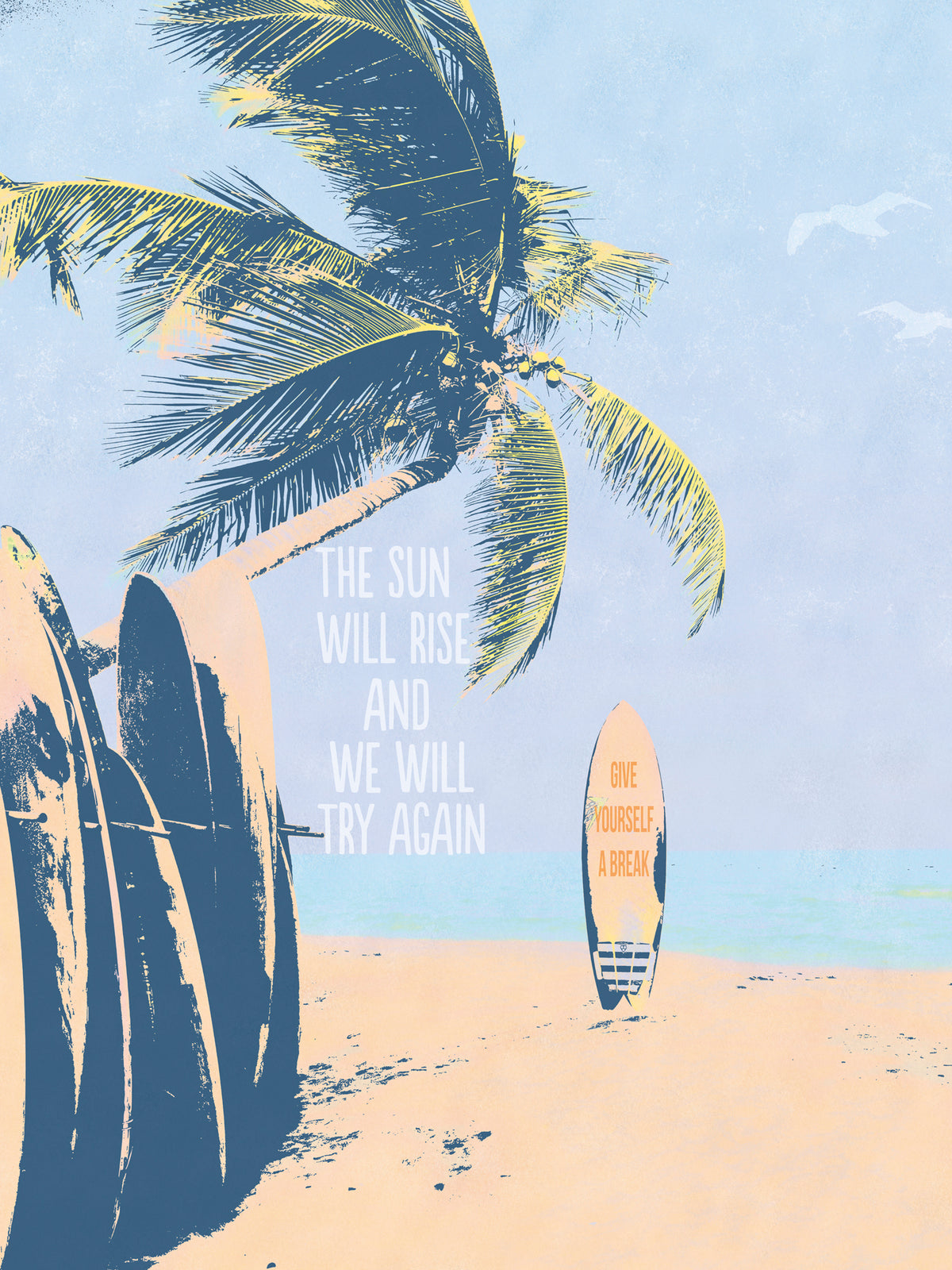 Wave Surfer adhesive poster 
