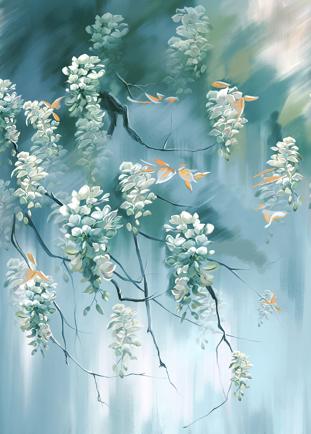Papier peint panoramique Wisteria