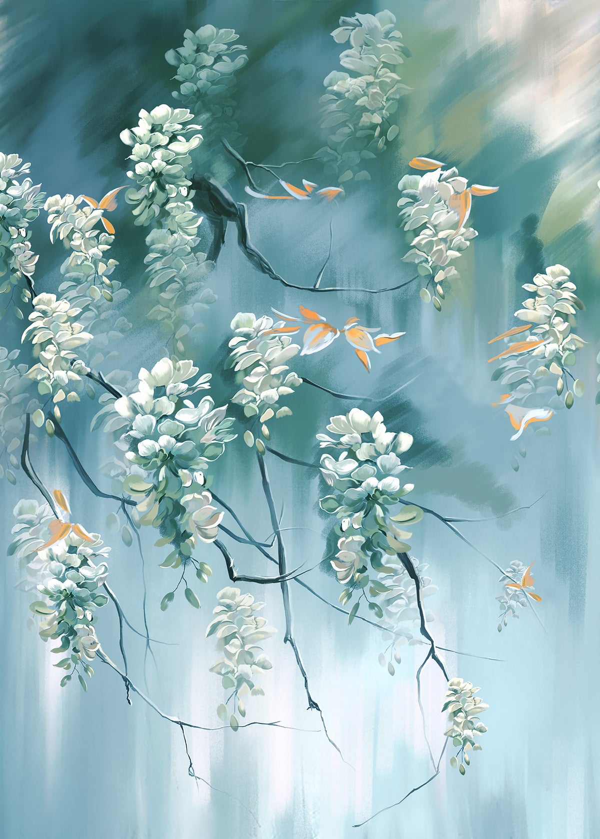 Papier peint panoramique Wisteria