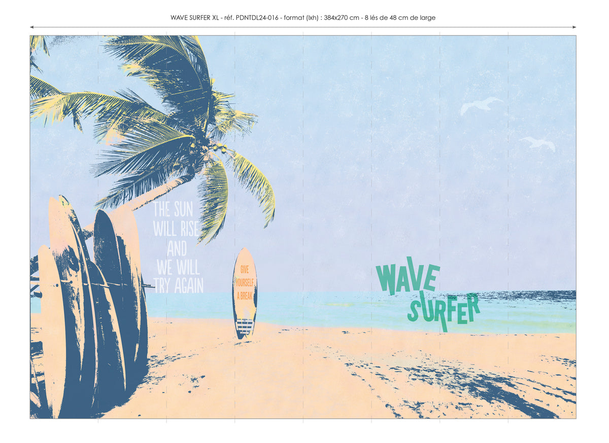 Wave Surfer XL panoramic wallpaper