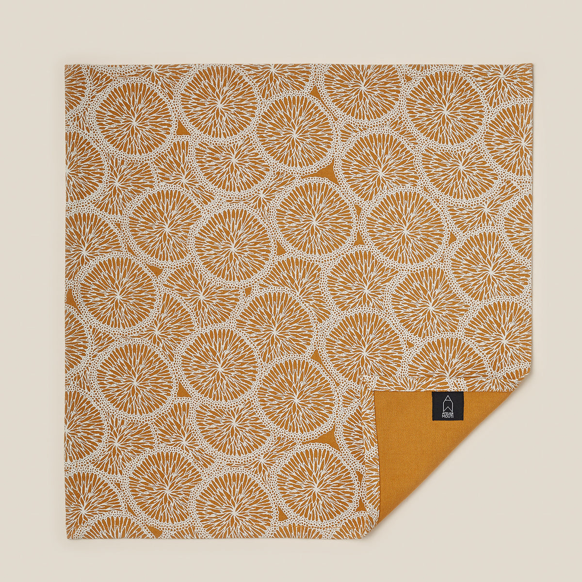 Nappe et 4 serviettes assorties 34 Caramel