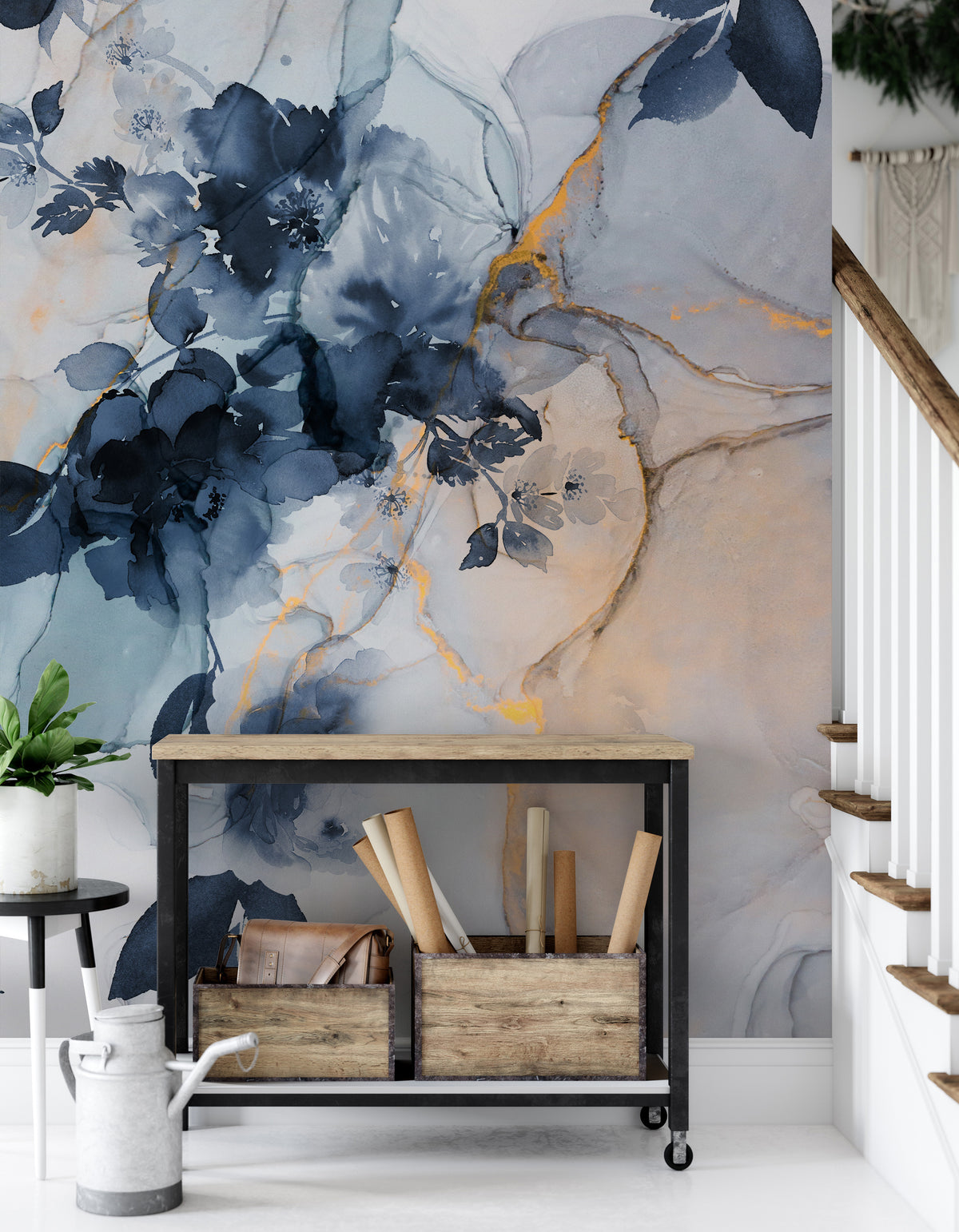 Papier peint panoramique Marble&Flowers