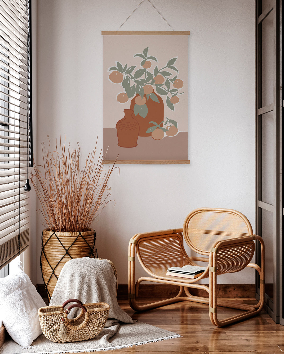 Hanging Canvas Terracotta Vase