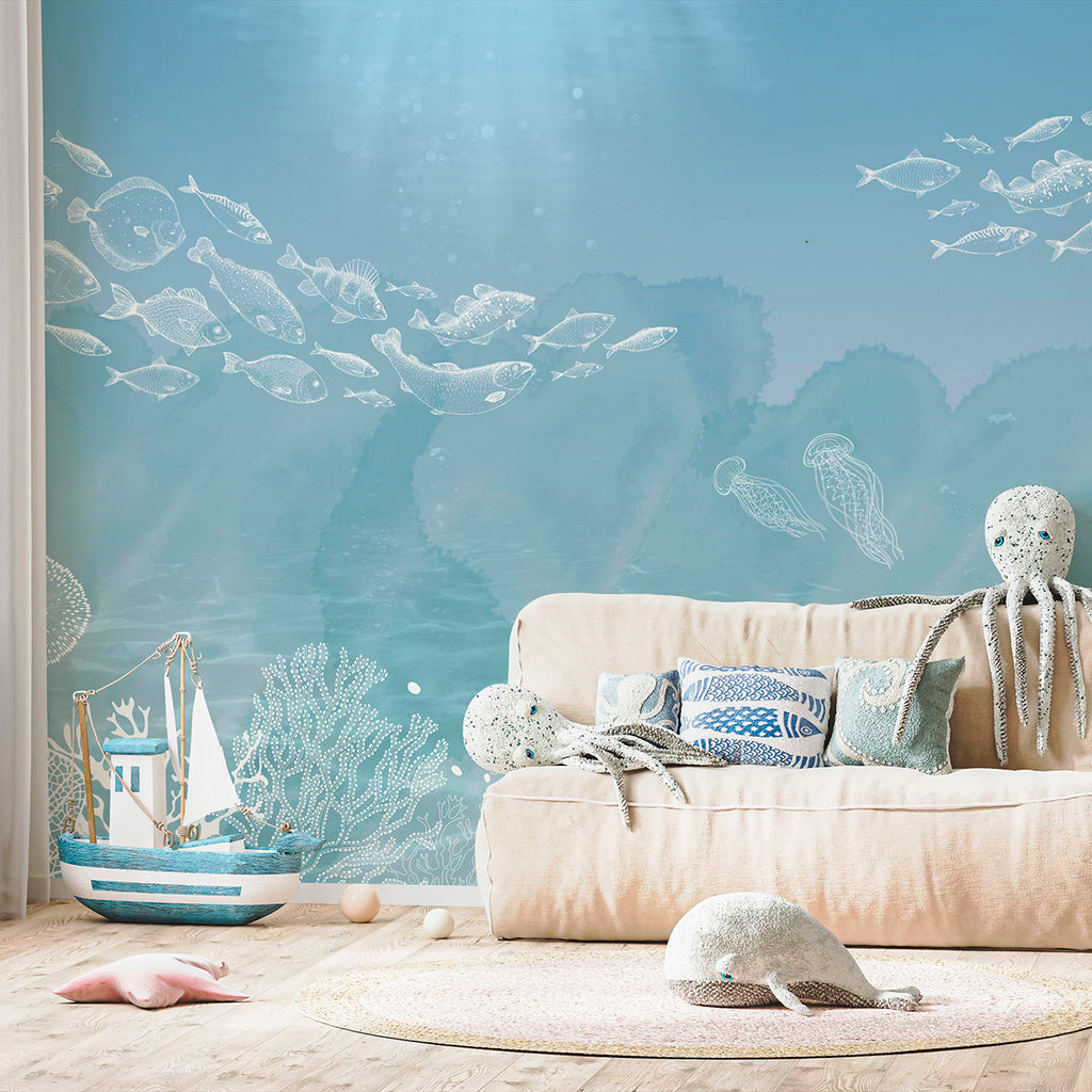 Papier peint panoramique Le Grand Bleu