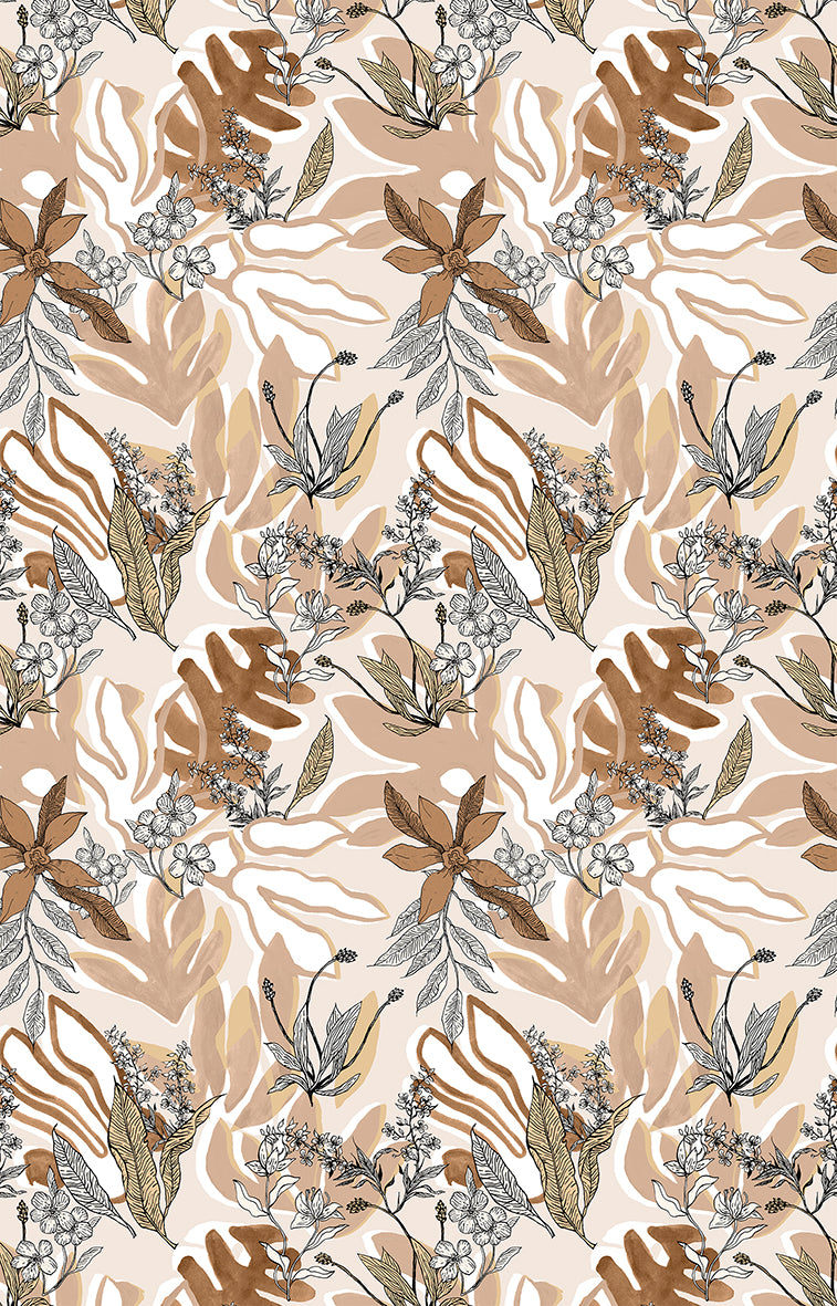 Papier peint panoramique Aquatic Flowers