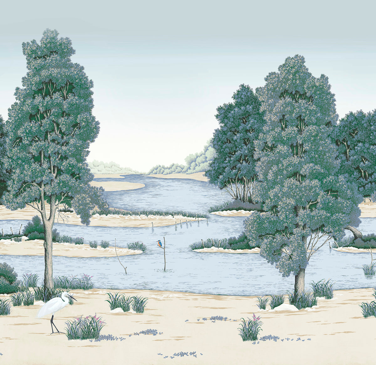 Papier peint panoramique Loire éphémère