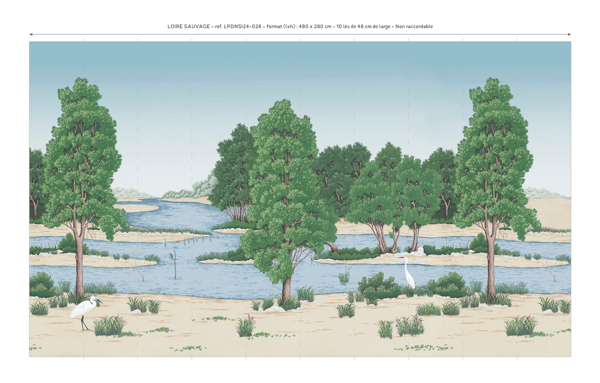 Papier peint panoramique Loire sauvage XL