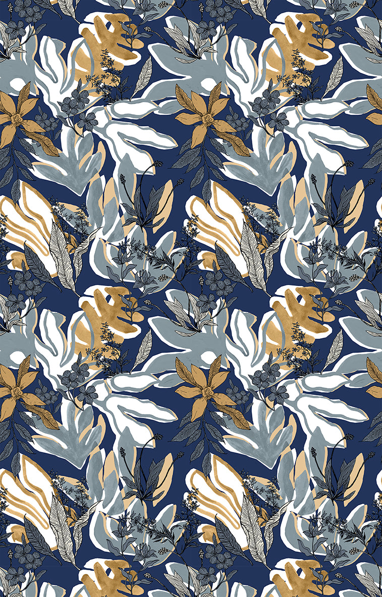 Papier peint panoramique Aquatic Flowers