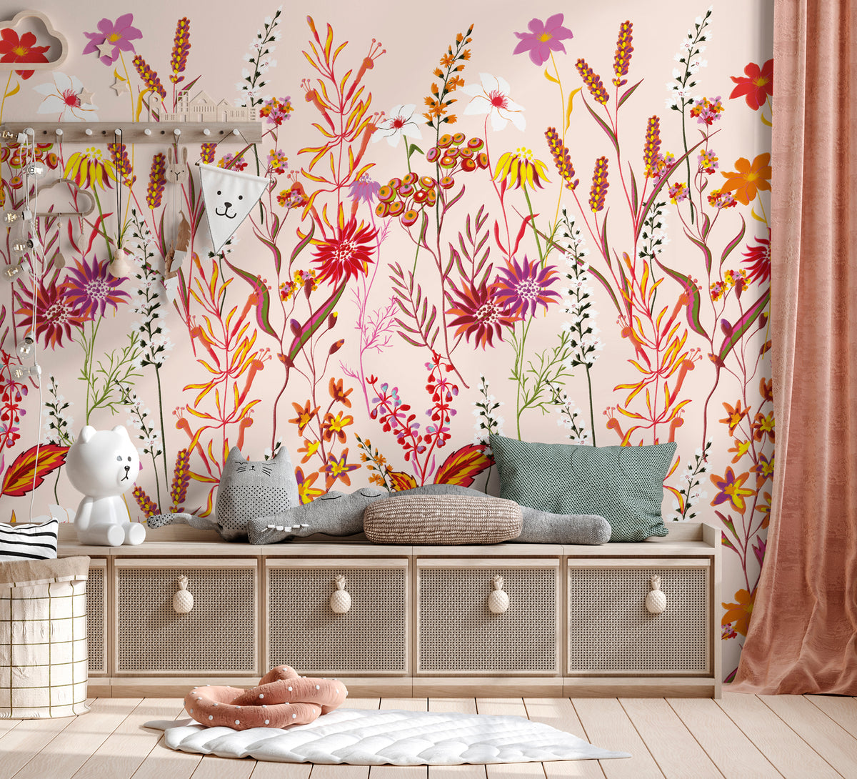 Panoramic wallpaper Summer Garden