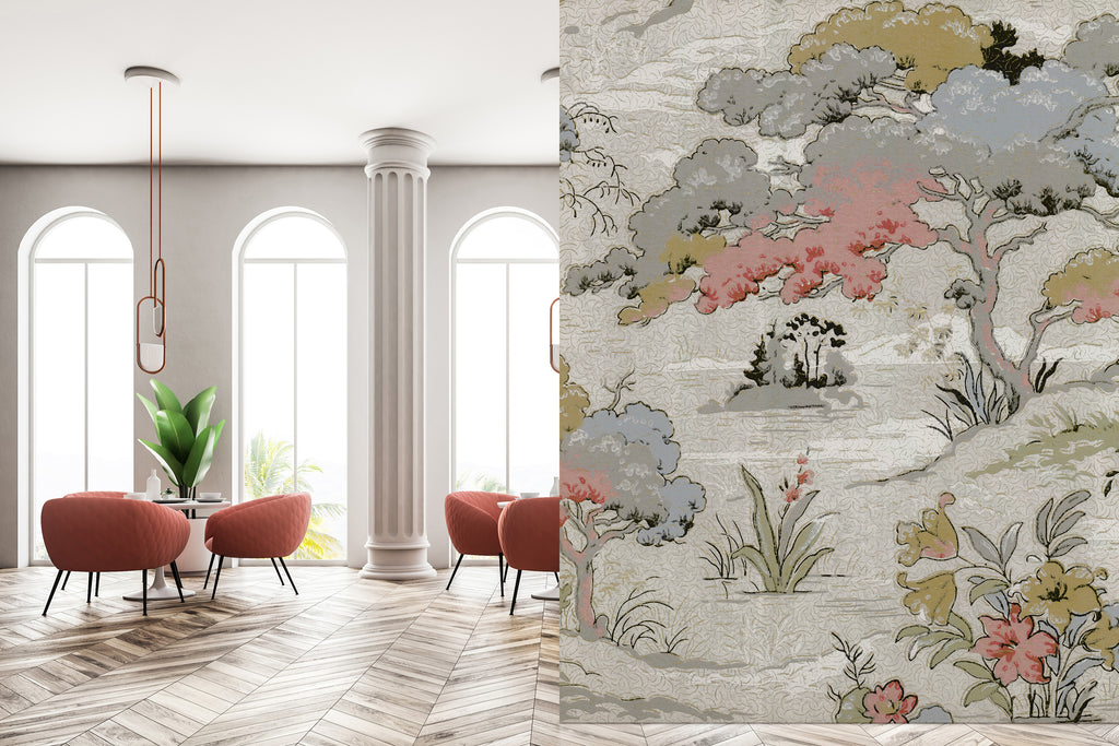 Papier peint panoramique Chinoiserie