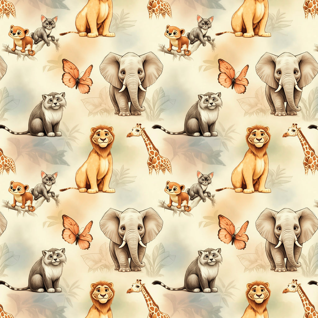 Papier peint - Animaux de la savane