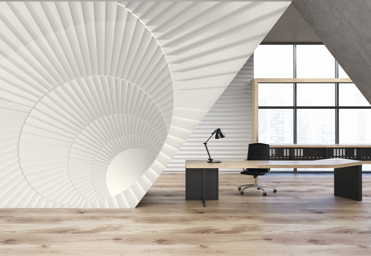 Papier peint panoramique White Spiral