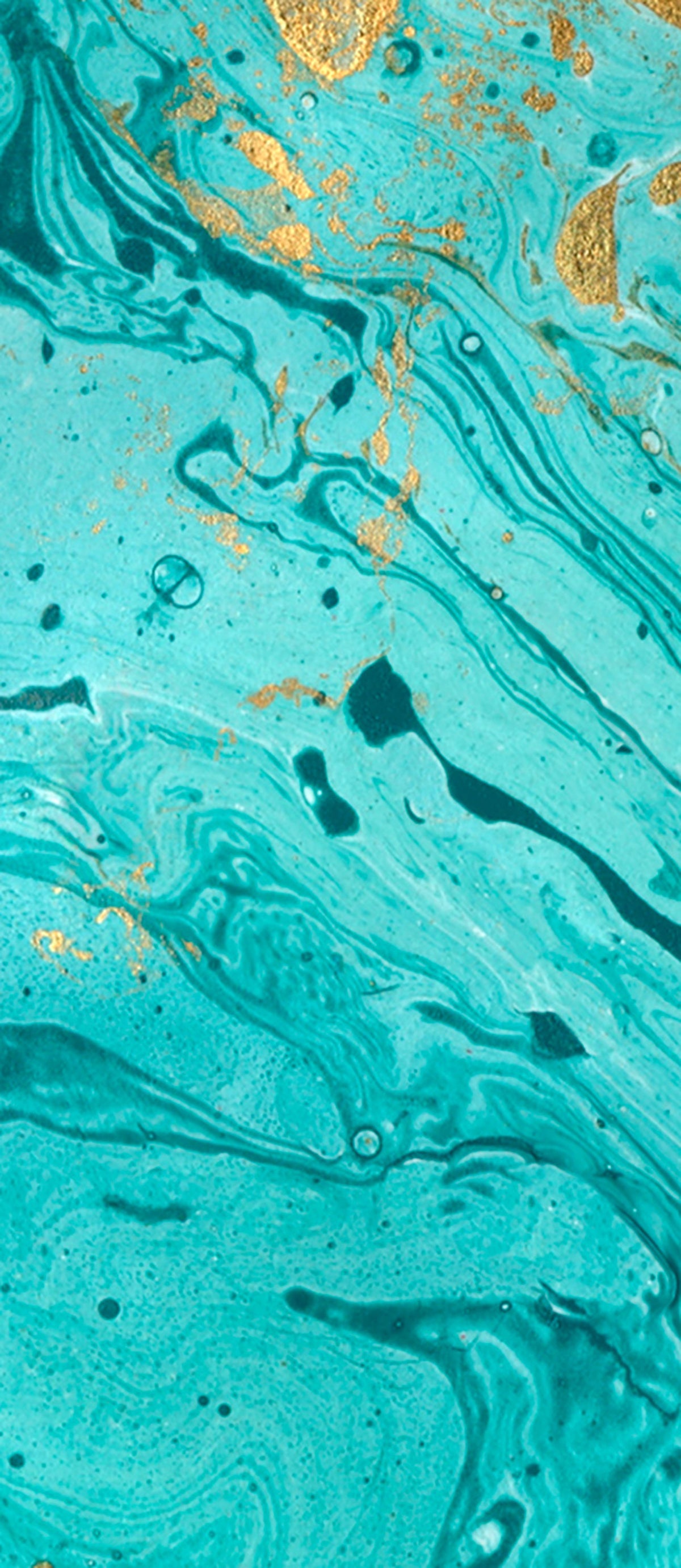 Turquoise Marble Panoramic Wallpaper