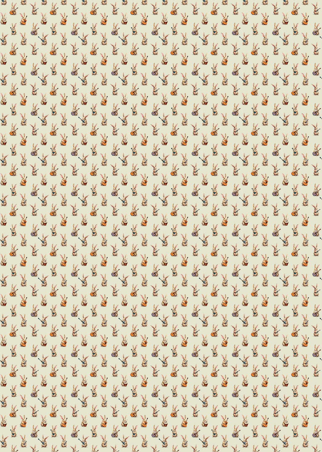 Papier peint - Lapins musiciens