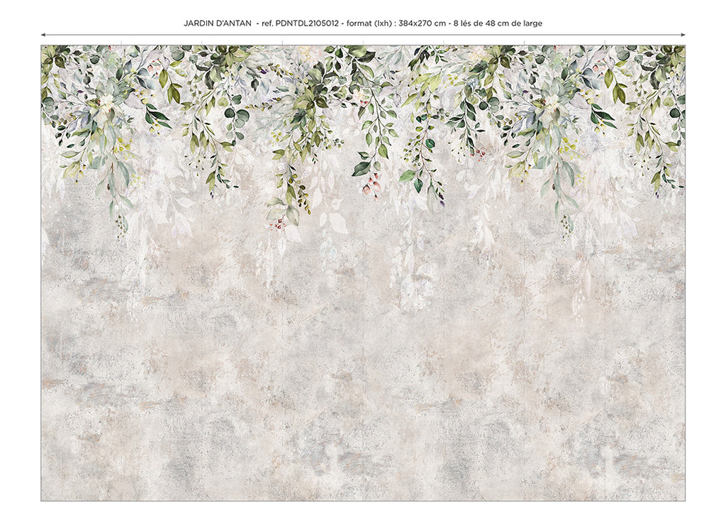 Papier peint panoramique Jardin D'Antan