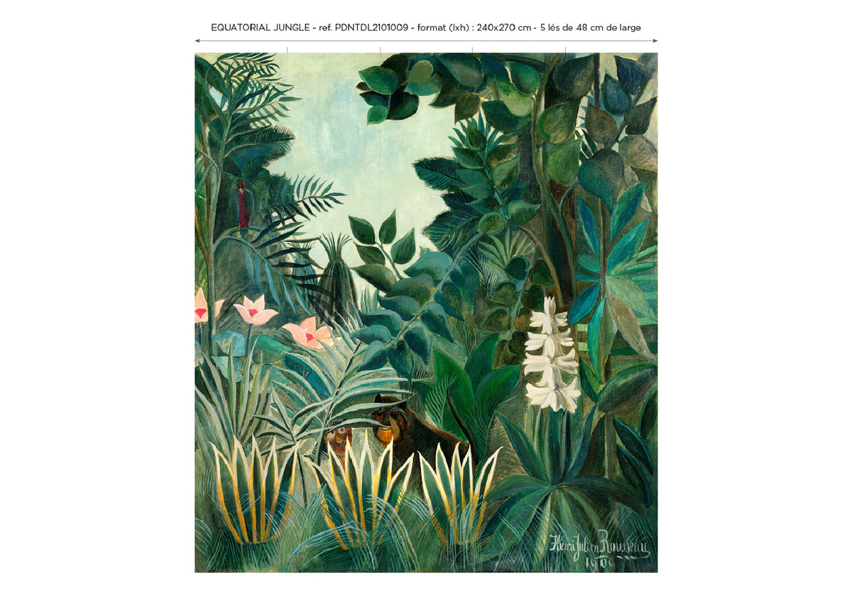 Papier peint panoramique Equatorial Jungle (Hj Rousseau)
