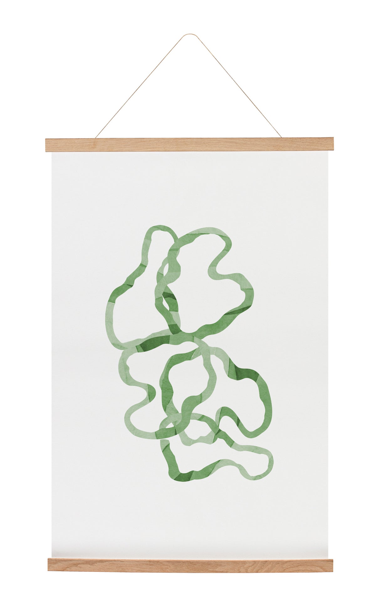 Abstract Green Hanging Canvas