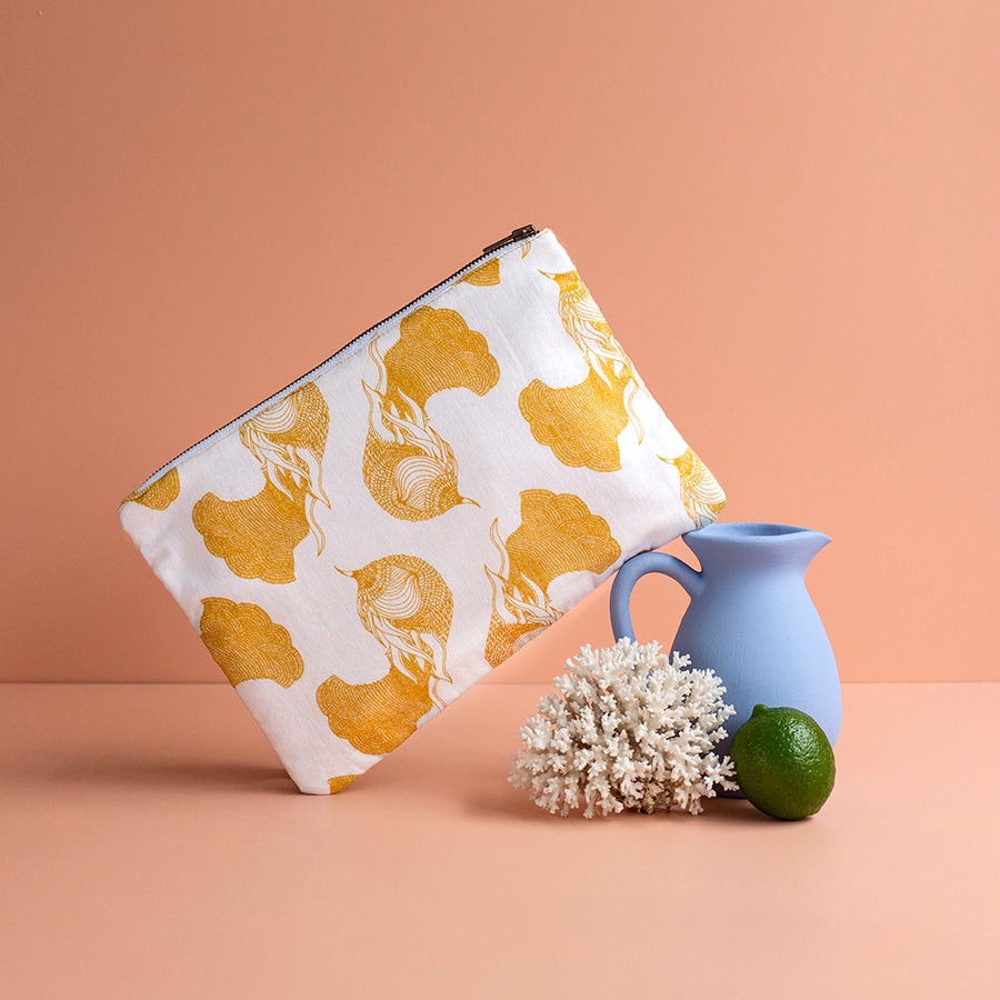 Pochette coton 28 Moutarde