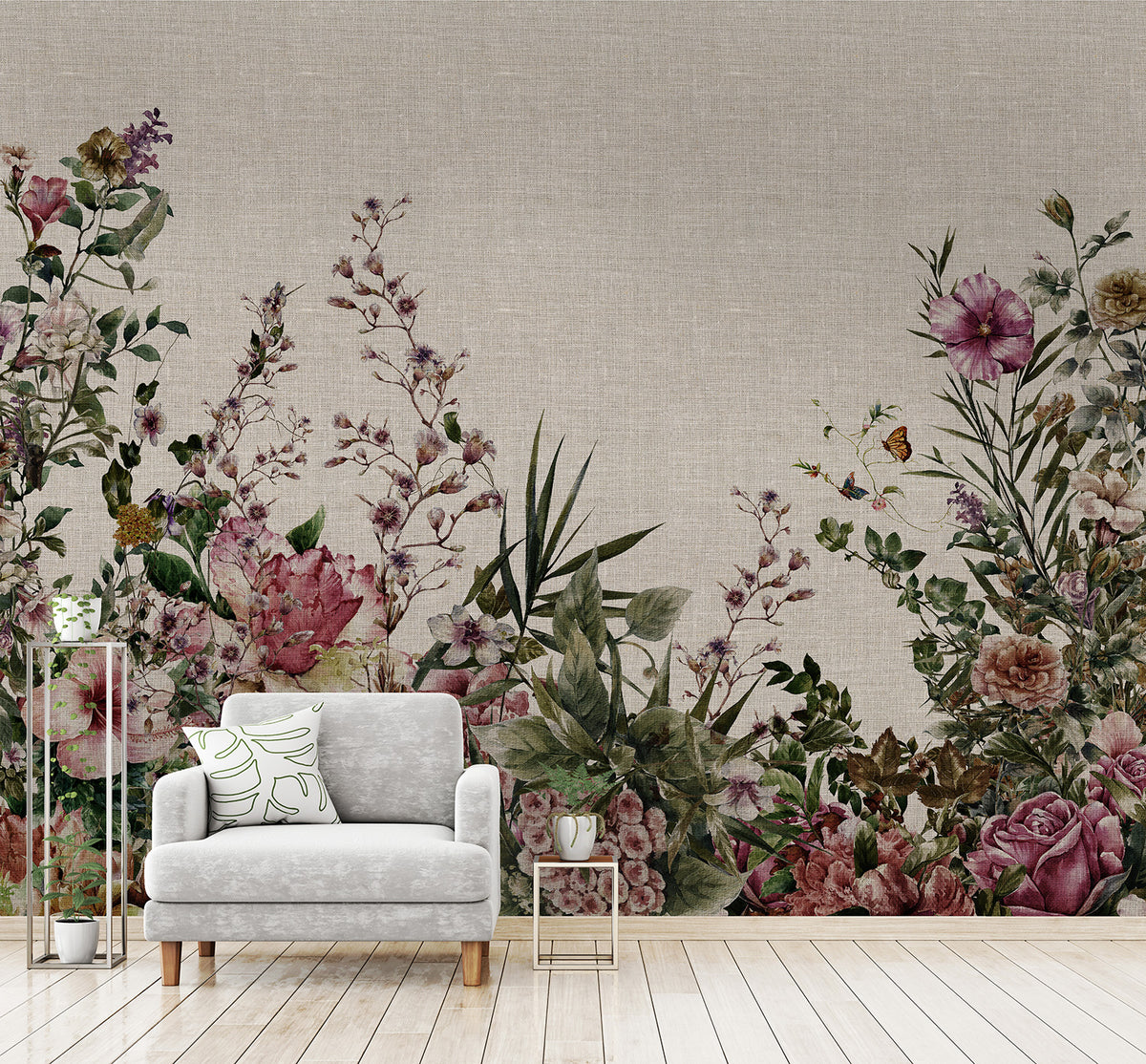 Panoramic wallpaper Damask