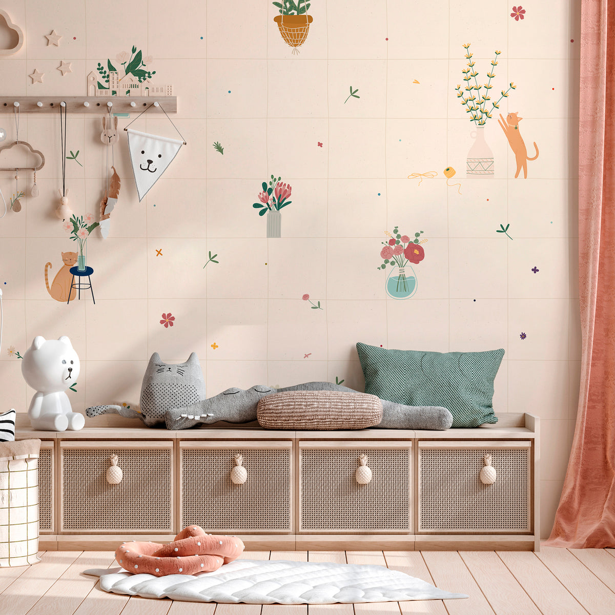 Panoramic wallpaper Small Bouquets
